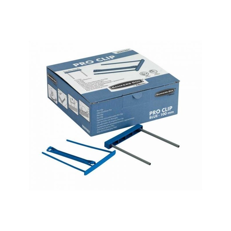 Klipsy Archiwizacyjne Pro Clip Niebieskie (50Szt) 89801 Fellowes