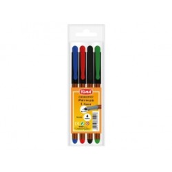 Cienkopis Prymus 0,4Mm, Pomarańczowa Obudowa, Kpl. 4 Kolory Mix To-345-94 Toma (X)