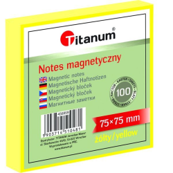 Notes Elektrostatyczny 75X75Mm 100K Żółty 456959 Titanum Bloczek