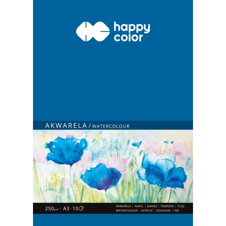 Blok Akwarelowy, Art, A3, 10 Ark, 250G, Happy Color Ha 3725 3040-A10