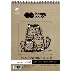 Szkicownik Na Spirali Młody Artysta, A5, 60 Ark, 80/90G, Happy Color Ha 3809 1520-M60 Sale