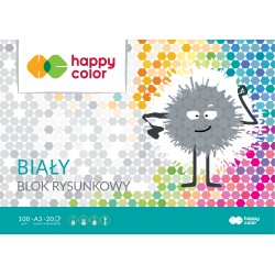 Blok Rysunkowy Biały A3, 100G, 20 Ark, Happy Color Ha 3710 3040-0