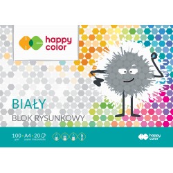 Blok Rysunkowy Biały A4, 100G, 20 Ark, Happy Color Ha 3710 2030-0