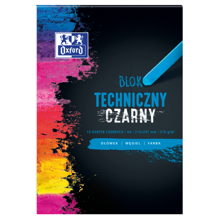 Blok Techniczny Oxford A4 10K 210G Czarny 400093231 .