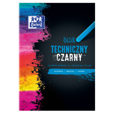Blok Techniczny Oxford A3 10K 210G Czarny 400093235