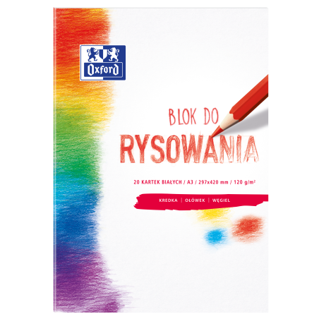 Blok Rysowania Oxford A3 20K 120G Biały 400093197 .
