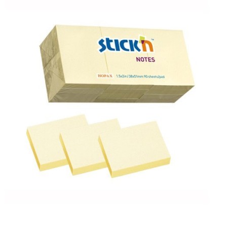 Bloczki Stickn 38X51Mm Żółty Pastele 12Bloczków X 100 Kartek 21530