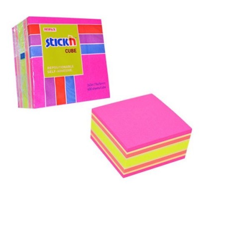 Bloczek Stickn 76X76Mm 400K Mix Różowy/Żółty 21536