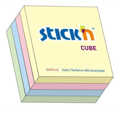 Bloczek Stickn 76X76Mm 400K Mix 4 Kolory Pastelowe 21013