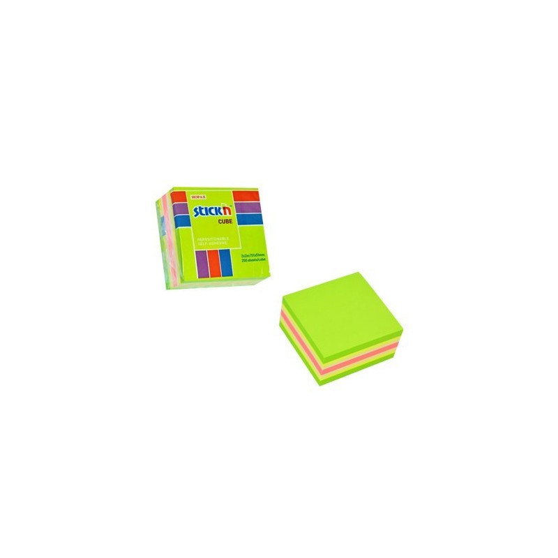 Bloczek Stickn 51X51Mm Zielony-Mix Neon I Pastel 21534