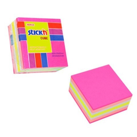 Bloczek Stickn 51X51Mm Różowy-Mix Neon I Pastel 21533