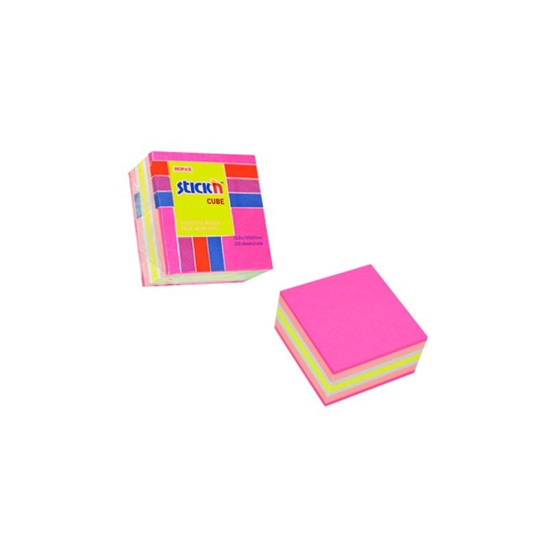 Bloczek Stickn 51X51Mm Różowy-Mix Neon I Pastel 21533