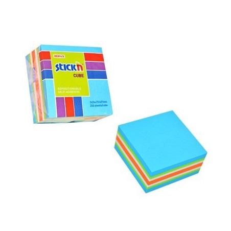 Bloczek Sticknulln 51X51Mm Niebieski-Mix Neon I Pastel 21535