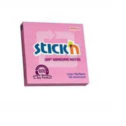 Bloczek Stickn 76X76Mm 360Stopni Różowy 21554