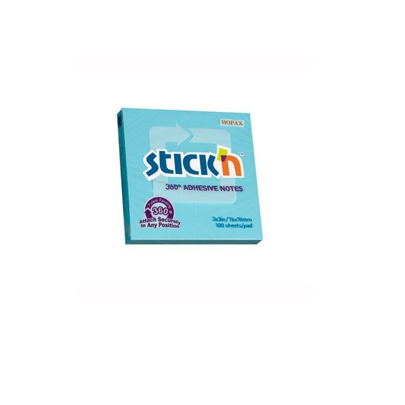 Bloczek Stickn 76X76Mm 360Stopni Niebieski 21553