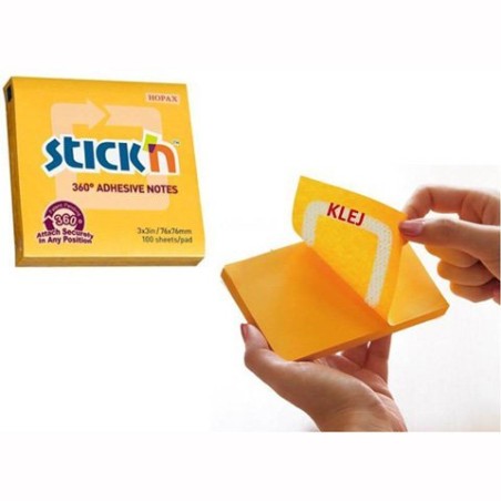 Bloczek Stickn 76X76Mm 360Stopni Ciemnożółty 21551