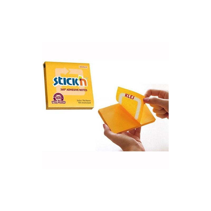 Bloczek Stickn 76X76Mm 360Stopni Ciemnożółty 21551