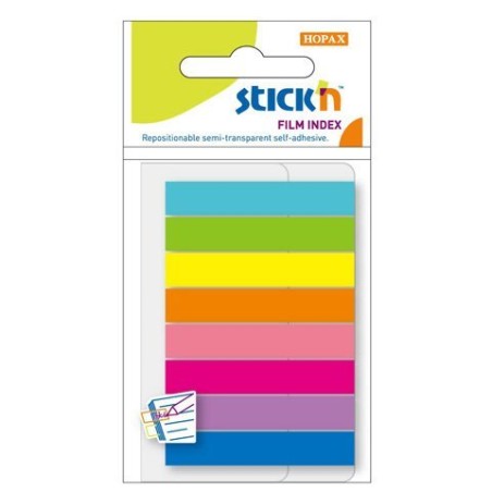 Zakładki Indeksujące 45X8Mm Mix 8 Kolorów Neon Stickn 21401