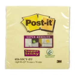 Bloczek 3M Post-It 76X76Mm Żółty 90K Super Sticky (654)70005197911