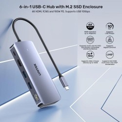 Unitek Aktywny Hub Usb-C 10Gbps,M.2,Hdmi, Pd 100W