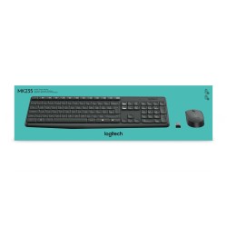 Zestaw Klawiatura + Mysz Membranowa Logitech Mk235 920-007931 (Usb 3.0  Kolor Szary  Optyczna)