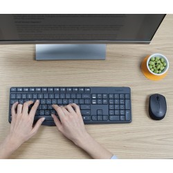 Zestaw Klawiatura + Mysz Membranowa Logitech Mk235 920-007931 (Usb 3.0  Kolor Szary  Optyczna)