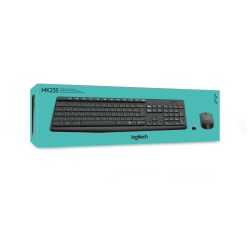 Zestaw Klawiatura + Mysz Membranowa Logitech Mk235 920-007931 (Usb 3.0  Kolor Szary  Optyczna)