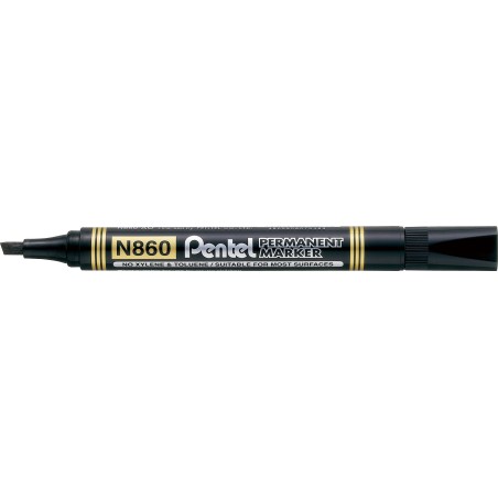 Marker Permanentny N860 Czarny Ścięta Końcówka Pentel