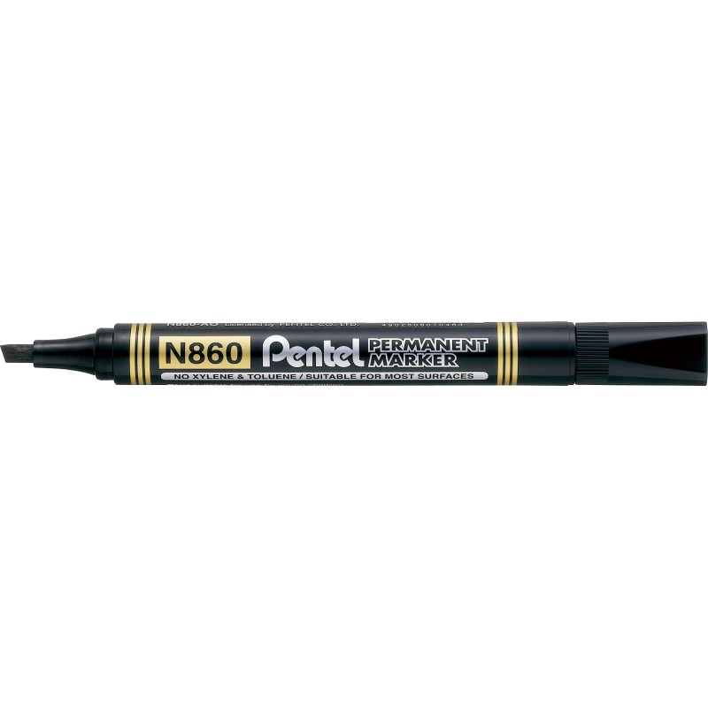 Marker Permanentny N860 Czarny Ścięta Końcówka Pentel