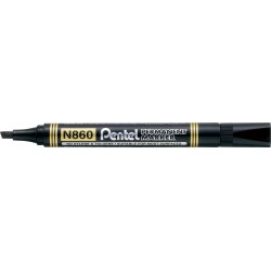 Marker Permanentny N860 Czarny Ścięta Końcówka Pentel