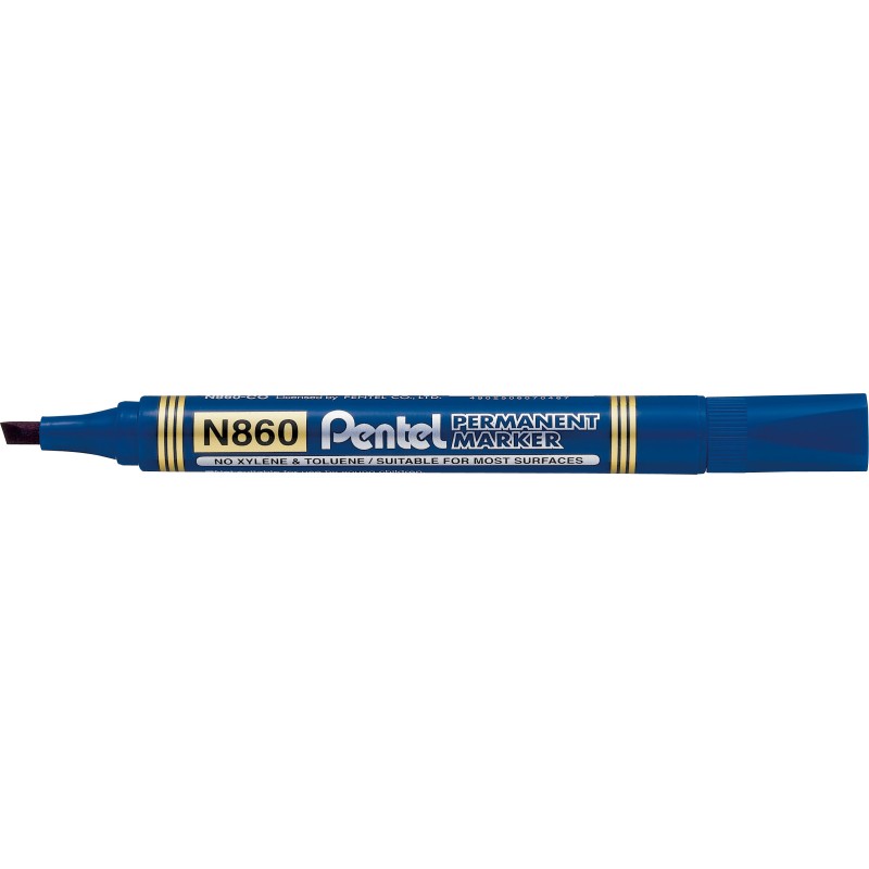 Marker Permanentny N860 Niebieski Ścięta Końcówka Pentel