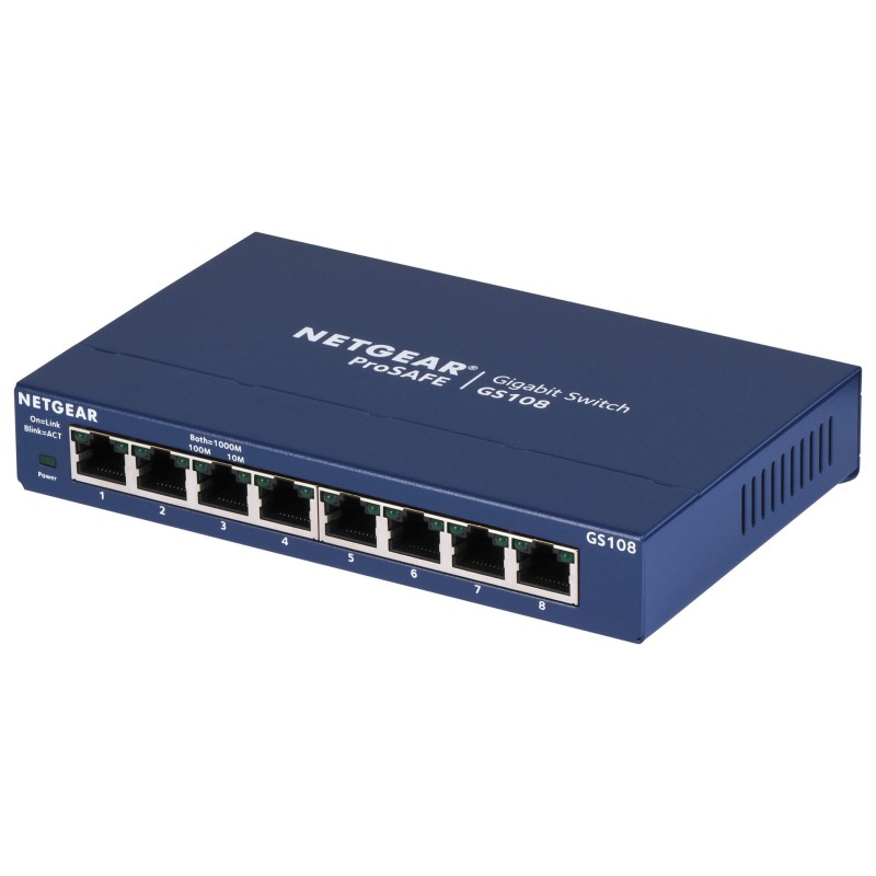 Switch Netgear Gs108Ge 8P Unmanaged Gigabit
