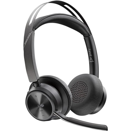 Poly Zestaw Słuchawkowy Voyager Focus 2 Z Certyfikatem Microsoft Teams Usb-C-C + Przejściówka Usb-C/A