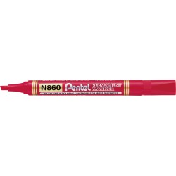 Marker Permanentny N860 Czerwony Ścięta Końcówka Pentel