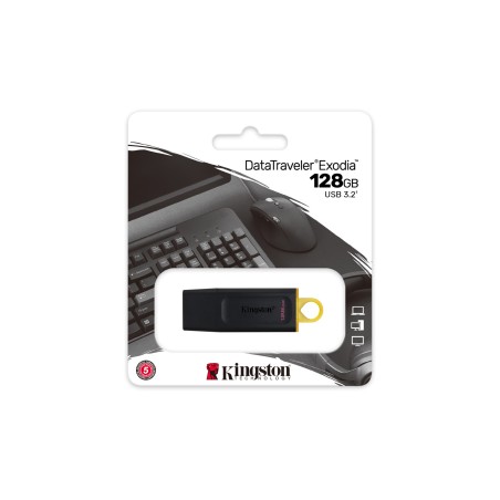 Kingston Flash 128Gb Usb 3.2 Gen1 Datatraveler Exodia (B+Y)