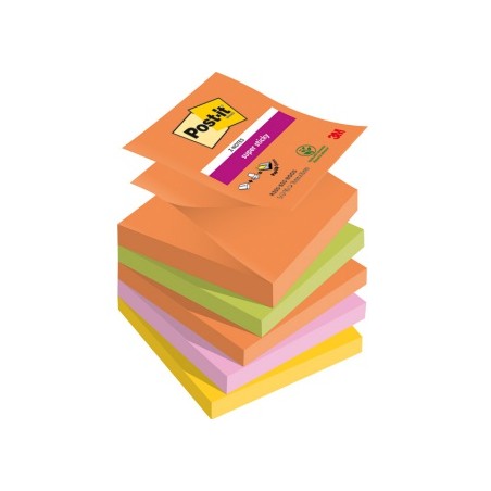 Bloczek Samoprzylepny Post-It Super Sticky (R330-5Ss-Boos), 76X76Mm, 5X90 Kart., Boost