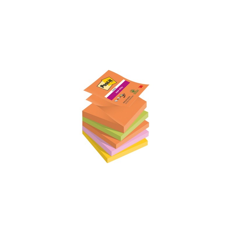 Bloczek Samoprzylepny Post-It Super Sticky (R330-5Ss-Boos), 76X76Mm, 5X90 Kart., Boost