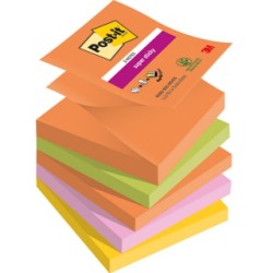 Bloczek Samoprzylepny Post-It Super Sticky (R330-5Ss-Boos), 76X76Mm, 5X90 Kart., Boost
