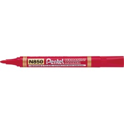 Marker Permanentny N850 Czerwony Okrągła Końcówka Pentel