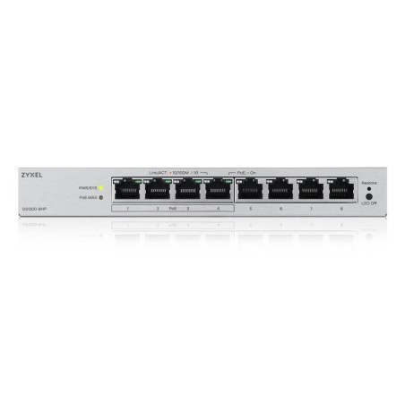Switch Zyxel Gs1200-8Hp 8P V3 Poe (Poe+: 4 ) 68W Managed Gigabit