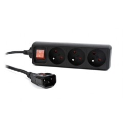 Listwa Zasilająca Energenie Eg-Psu3F-01 (3 X Typ E  10 A  0,6M  Kolor Czarny)