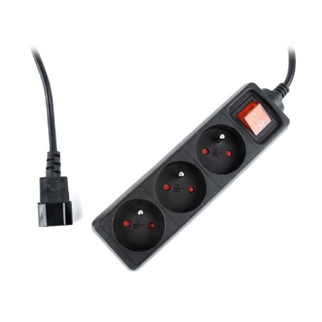 Listwa Zasilająca Energenie Eg-Psu3F-01 (3 X Typ E  10 A  0,6M  Kolor Czarny)