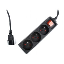 Listwa Zasilająca Energenie Eg-Psu3F-01 (3 X Typ E  10 A  0,6M  Kolor Czarny)
