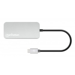 Stacja Dokująca Manhattan Usb-C 8 W 1 Z Zasilaniem Usb 3.2 Gen 1 Type-C Męski Na Żeński Hdmi, Trzy Porty Usb-A, Gigabitowy Port