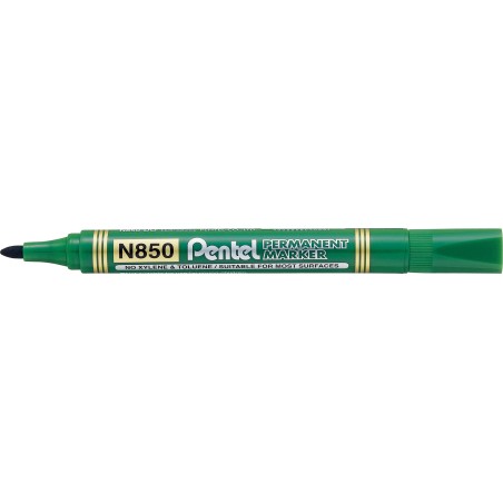 Marker Permanentny N850 Zielony Okrągła Końcówka Pentel
