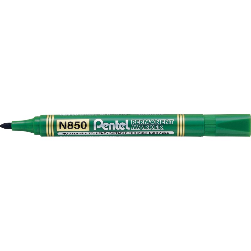 Marker Permanentny N850 Zielony Okrągła Końcówka Pentel