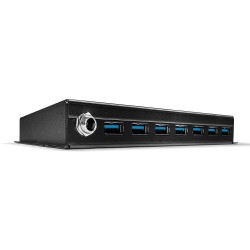 Lindy 7-Portowy Przemysłowy Hub Usb3.0 - Hub - 7 X Superspeed Usb3.0 - Biurko