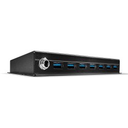Lindy 7-Portowy Przemysłowy Hub Usb3.0 - Hub - 7 X Superspeed Usb3.0 - Biurko