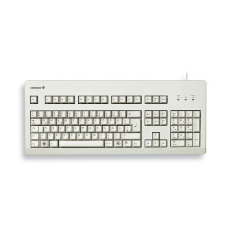 Klawiatura Cherry Tas G80-3000 Przewodowy De-Layout Jasnoszary Niebieski Przełącznik
