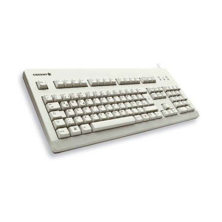 Klawiatura Cherry Tas G80-3000 Przewodowy De-Layout Jasnoszary Niebieski Przełącznik